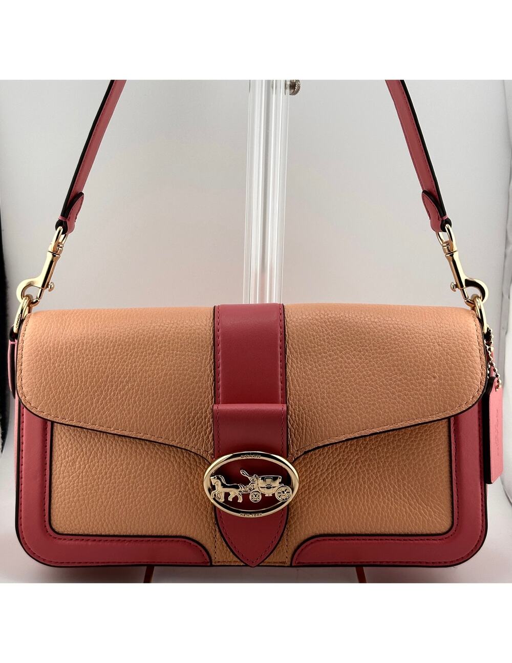 COACH Georgie Tabby-like Bag Colorblock C8607